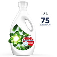 Detergente Líquido Doble Poder Concentrado Para Ropa Blanca Y De Color Botella 3 L Ariel