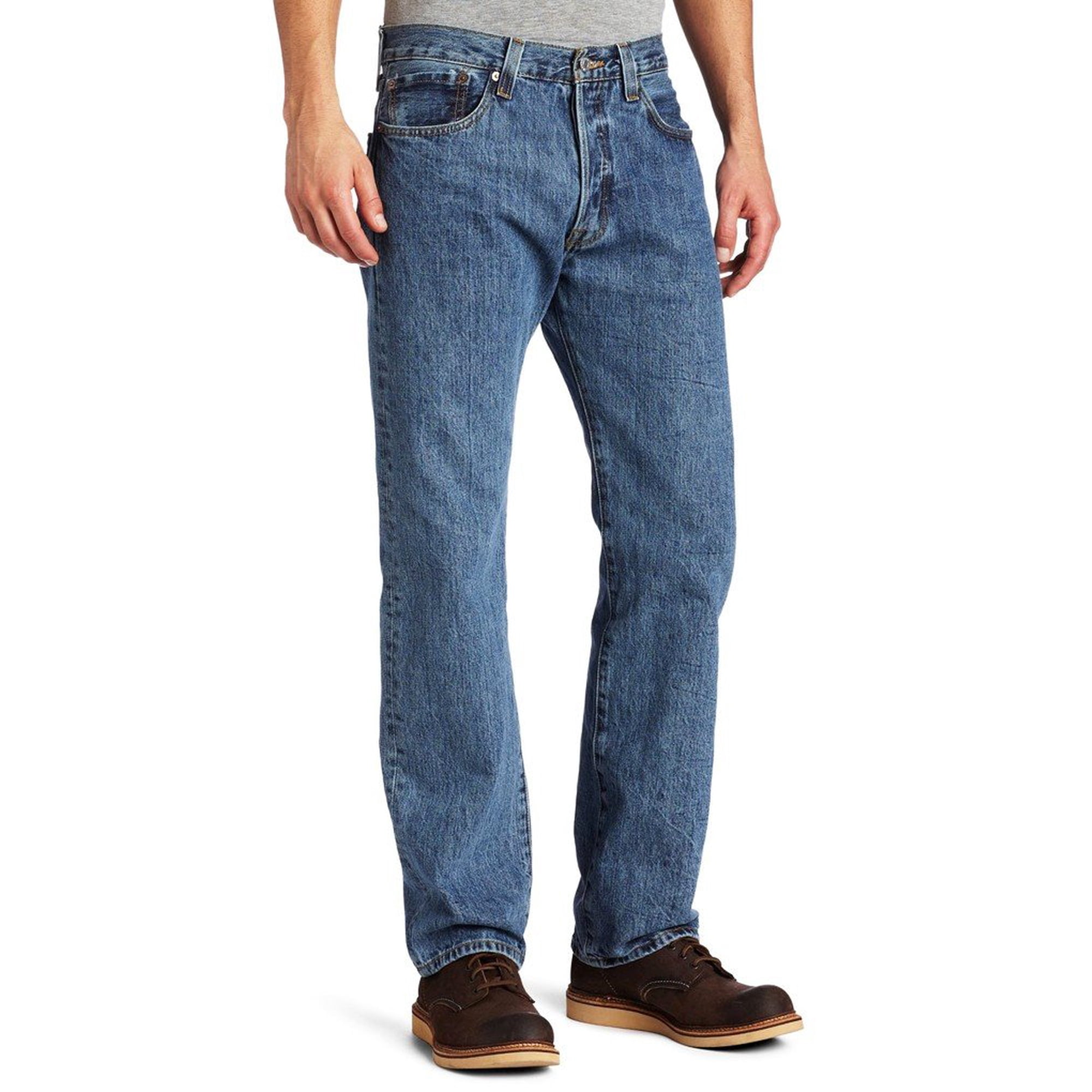 Vaqueros Levi's 501 Original Fit Para Hombre, Tamaño Mediano, Lavados A La Piedra