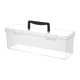 thumbnail image 4 of Caja De Herramientas Transparente Con Asa, Contenedor Para Llevar, Caja De Almacenamiento, Organizador, Color Negro, 35,8 X 12 X 10,8 Cm, 4 of 5