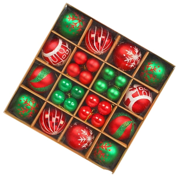 Juego de adornos de bolas de Navidad, decoración navideña, adornos colgantes para de Navidad, celebración, porche, cumpleaños, año Nuevo, hogar, Estilo C