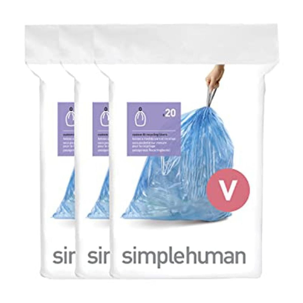 Bolsas De Basura Simplehuman Code V, 60 Unidades, 16 A 18 Litros, 4,2 A 4,8 Galones
