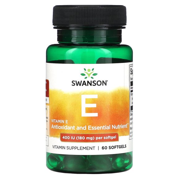Swanson Vitamina E, 400 UI (180 mg) 60 softgels