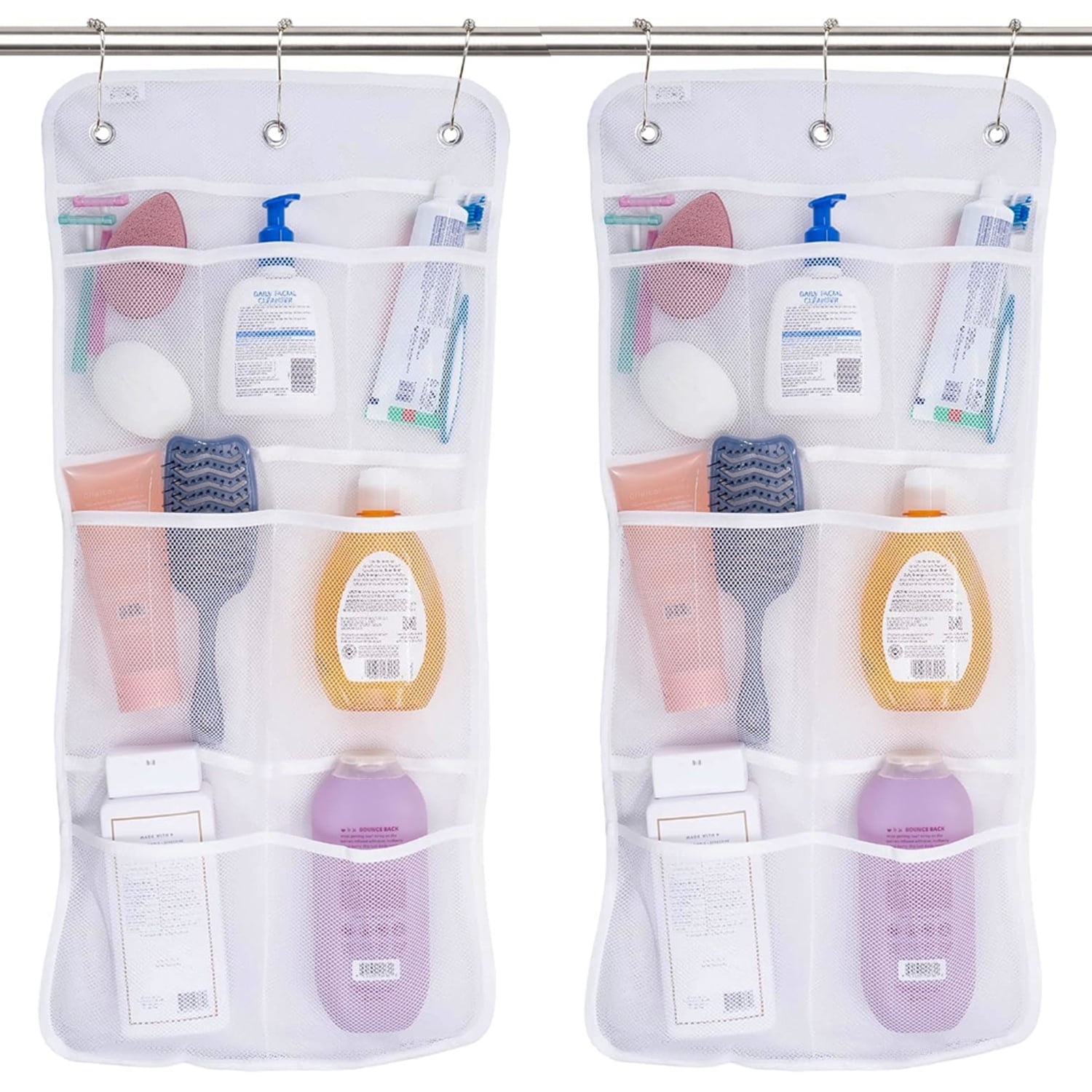 Miabu - Organizador De Ducha Colgante Cortina Baño X Pack 2