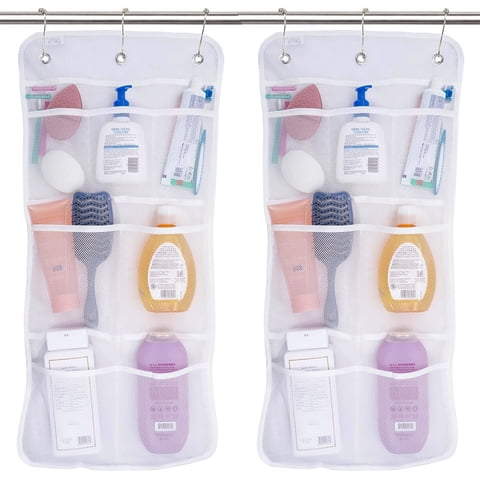Miabu - Organizador De Ducha Colgante Cortina Baño X Pack 2