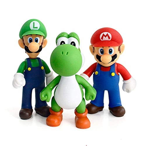 3 unids/Set Figuras de Acción Mario Luigi Yoshi PVC HFZXM | Lider
