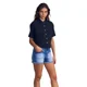 thumbnail image 1 of Blusa Mujer Manga Corta Double Crease Bolsillos Negro Ellus, 1 of 3