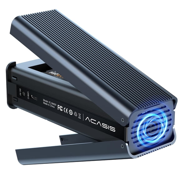 Duplicador M.2 NVMe SSD Cloner ACASIS de doble bahía con ventilador de refrigeración