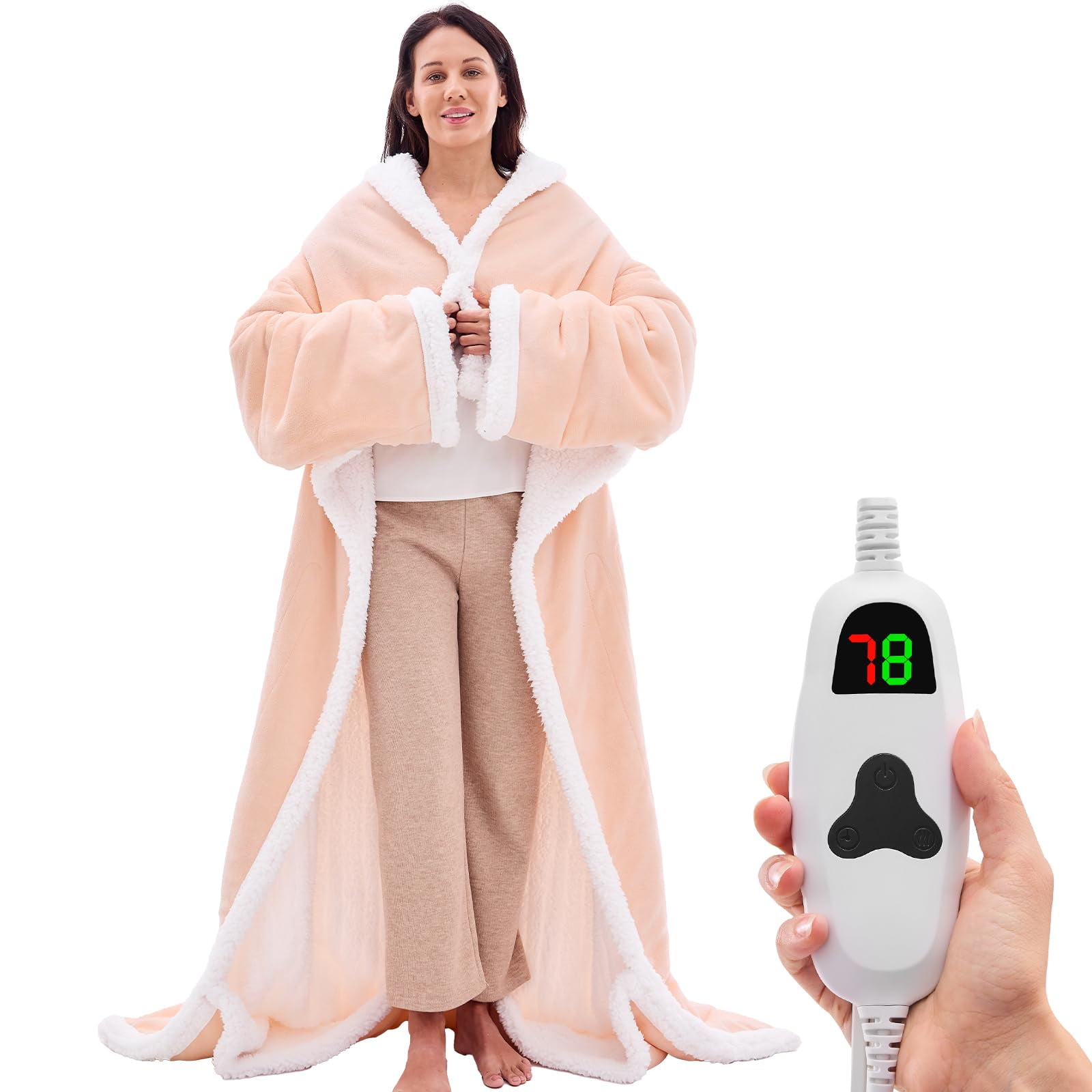 Green Oak - Manta Térmica Portátil Greenoak Electric Snuggle Pink