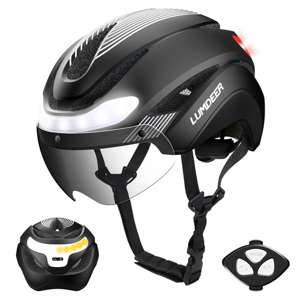 Casco para bicicleta eléctrica LUMDEER Smart con luces intermitentes certificadas por la CPSC
