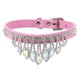 thumbnail image 1 of Collar para perros y gatos con diamantes de imitación, bonito collar de gatito con cristales brillantes, collar de cuero suave y ajustable para perros., 1 of 5