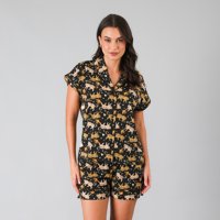Set Top Camisero + Short Flores Mujer 33864-2