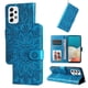 thumbnail image 1 of Funda tipo cartera FOXDOCK para Samsung Galaxy A53 5G , diseño girasol en relieve, cuero PU, cierre magnético, soporte y tarjetero, 1 of 5