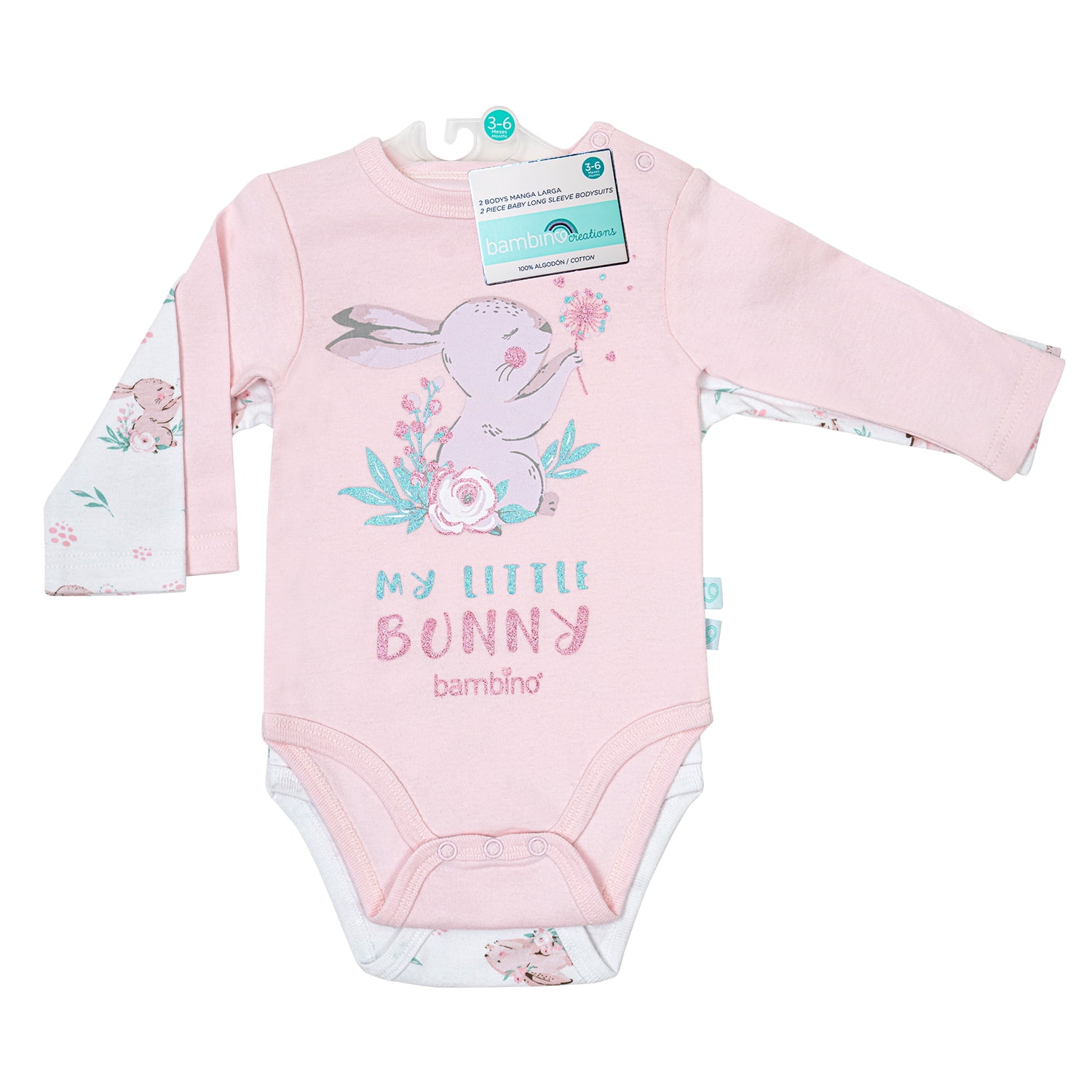 Set 2 Piezas Bodys Manga Larga Bambino