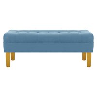 Bodevir - Banqueta Wood 2C Felpa 01 Azul Petroleo