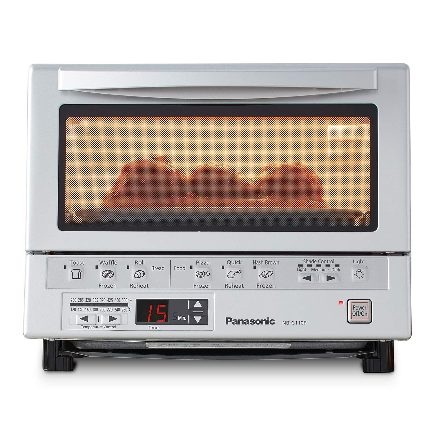 Horno Tostador Panasonic Flashxpress 1300w 9 Bandejas Plateado