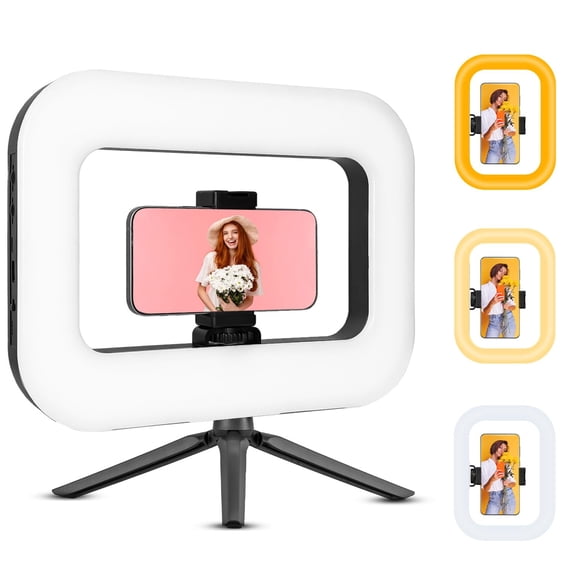 Luz de cámara Nagnahz 20W con luz de anillo y batería de 8000 mAh