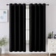 thumbnail image 1 of Cortinas opacas CUCRAF negras de 183 cm de largo con ojales y 2 paneles, 1 of 7