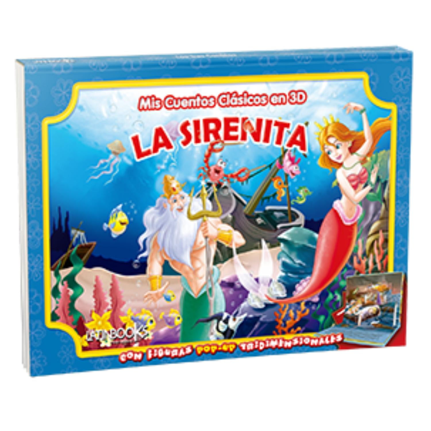 Latinbooks - Mis Cuentos Clásicos En 3d - La Sirenita (pop Up) Blanco