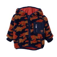 Pillin - Polerón Bebé Niño Camuflado Con Sherpa Y Cierre Azul