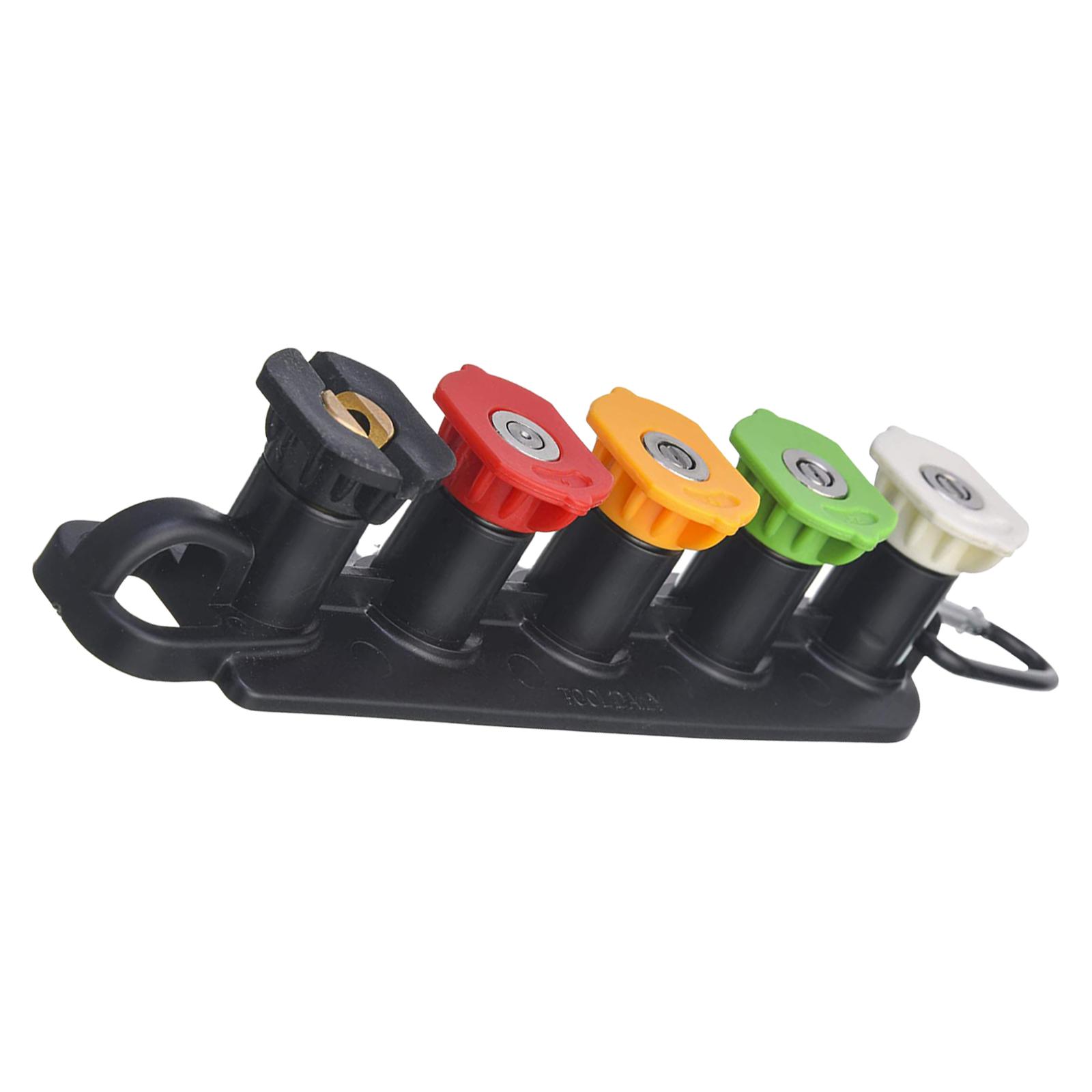 Ioensy - Accesorio De Puntas De Lavadora A Presión Para Limpieza Juego De Boquillas De Pulverización De Lavadora A Presión Base De 5 Agujeros