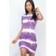 thumbnail image 2 of Saronite Vestido Midi Ajustado de Manga Corta con Efecto Tie-dye, Color Uva (para Mujer), 2 of 2