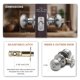thumbnail image 4 of Pomo de puerta Copper Creek Colonial con llave, acero inoxidable satinado, 4 of 7