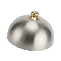 Magideal - La Cubierta De Bistec De Acero Inoxidable Con Mango, Herramienta De Cocina, Evita Salpicaduras, Fusión De Queso Para Restaurante, Hotel, Hogar , 28Cm