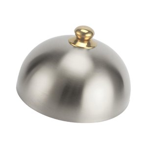 Magideal - La Cubierta De Bistec De Acero Inoxidable Con Mango, Herramienta De Cocina, Evita Salpicaduras, Fusión De Queso Para Restaurante, Hotel, Hogar , 28Cm