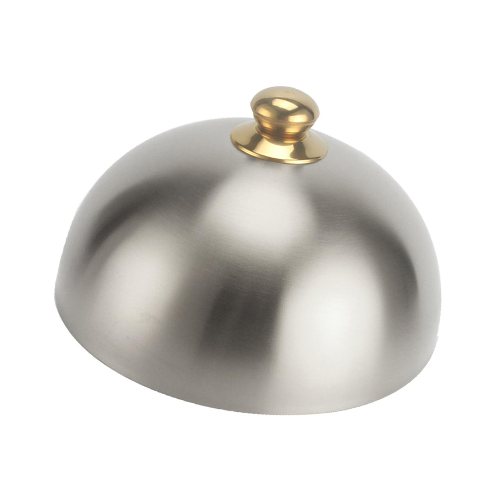 Magideal - La Cubierta De Bistec De Acero Inoxidable Con Mango, Herramienta De Cocina, Evita Salpicaduras, Fusión De Queso Para Restaurante, Hotel, Hogar , 28Cm