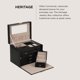 thumbnail image 2 of Joyero WOLF Heritage Medium Black con funda de viaje, 2 of 6