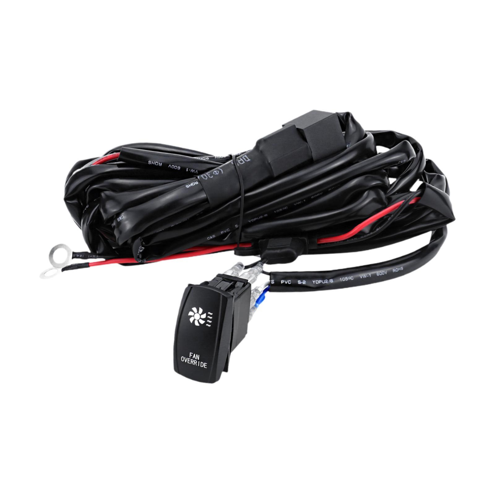 Magideal - Interruptor Basculante Del Arnés De Cableado De Anulación Del Ventilador De Refrigeración, Mantenimiento Del Relé, Interruptor Basculante De 5 Pines