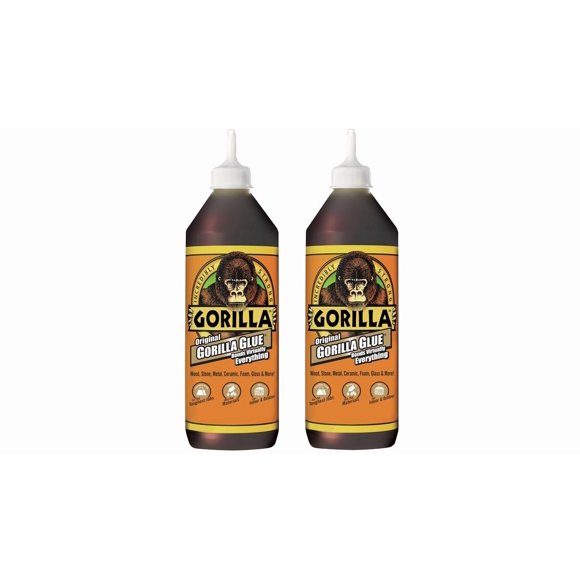 Glue Gorilla Original, poliuretano impermeable, 1 litro (paquete de 2)