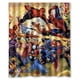thumbnail image 1 of Cortina de ducha de superhéroes, juego de cortina de baño con ganchos, tamaño 66 x 72 pulgadas, 1 of 3