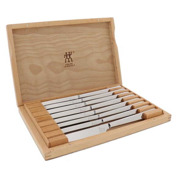 Juego de cuchillos para carne ZWILLING Razor-Sharp, 8 piezas, color plateado