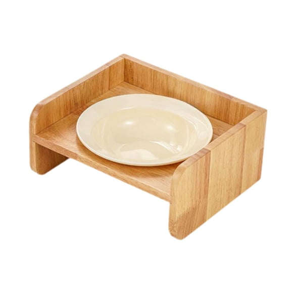 Pottery Cat Bowl Madre Ratriz De Establo Práctico Para Gatitos Pequeñas Mascotas Beige