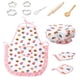 thumbnail image 4 of Kid Chef Rol Juego De Simulación Toy Cap Delantal Pot Pad Sets Cake Pattern 11PCS, 4 of 5