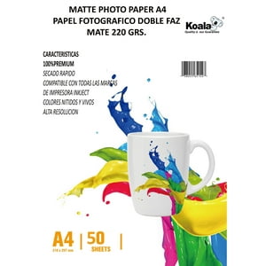 Arkolor - Papel Fotografico Doble Faz Mate 220 Gramos A4