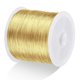 thumbnail image 1 of Alambre MIKIMIQI de cobre 100 m, calibre 26, resistente al deslustre, color oro, 1 of 7