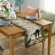 thumbnail image 2 of 1pc, Dark Style Halloween Table Runner with Black Cat Skull Head and Crow Pattern - Perfect for Restaurant Parties and Home Decor, 2 of 5