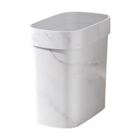 Bothyi - Cubo De Basura De Mármol, Cesta De Basura Doméstica Reutilizable Para Cocina, Baño, Hogar, Blanco