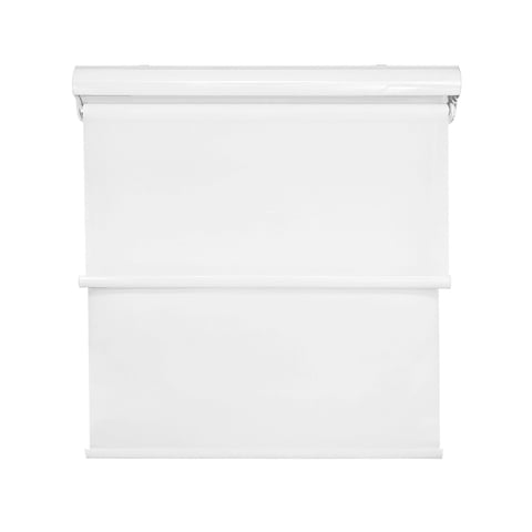 Guiza - Cortina Roller Blackout 2 Paño 100X200 Doble Con Visillo Y Cenefa