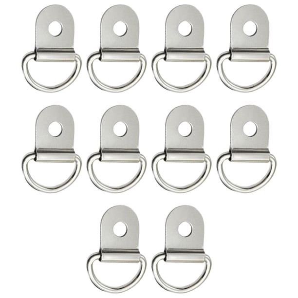 10 Unids D Anillos Anillo Acc Durable Negro Tirar Anillo de de acero inoxidable Se adapta a vehículos en caja , Pta 6.5mm Argenta 6.5mm