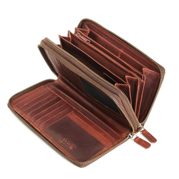 Cartera de Cuero RFID Lavalen 12 × 20 cm