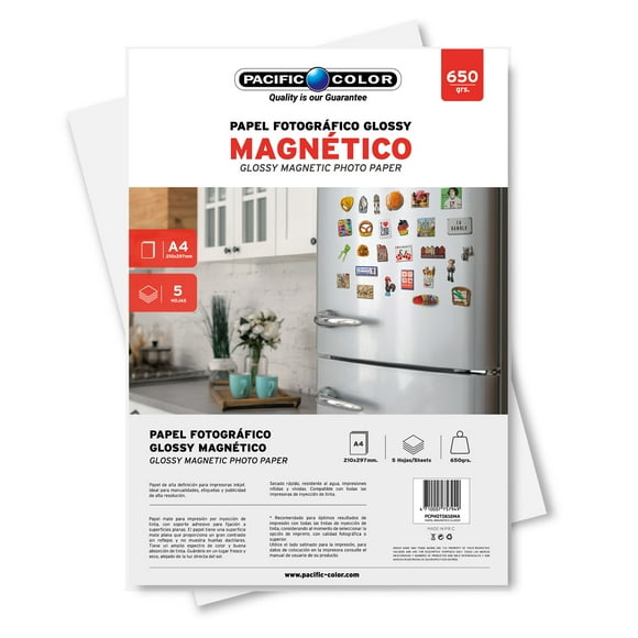 Papel Fotográfico Magnético 5 Hojas Tamaño A4 De 650grs - Ps
