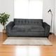 thumbnail image 3 of Sofa Tres Cuerpos Felpa Gris Oscuro, 3 of 3