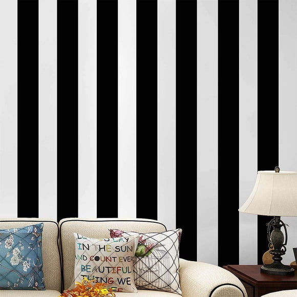 Papel pintado autoadhesivo PoetryHome 45x300 cm Rayas Vinilo impermeable