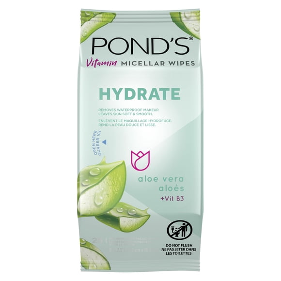 Toallitas desmaquillantes POND'S Micellar con aloe vera y vitamina B3