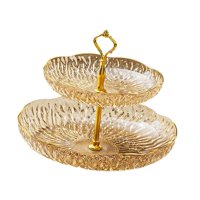 Magideal - Bandeja De Frutas Bandeja De Cupcake Snack Exhibición Tableta De Torta De Torta De Torta Servir Platos Para Fiesta De Entretenimiento Vacaciones Dulce 2 Niveles