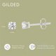 thumbnail image 4 of Arete GILDED 1/4 ct Diamante cultivado en laboratorio, oro blanco 10K, 4 of 8