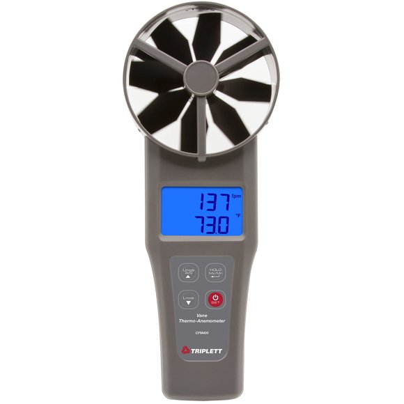 Termoanemómetro Triplett CFM400 de 4 paletas grandes CFM/CMM